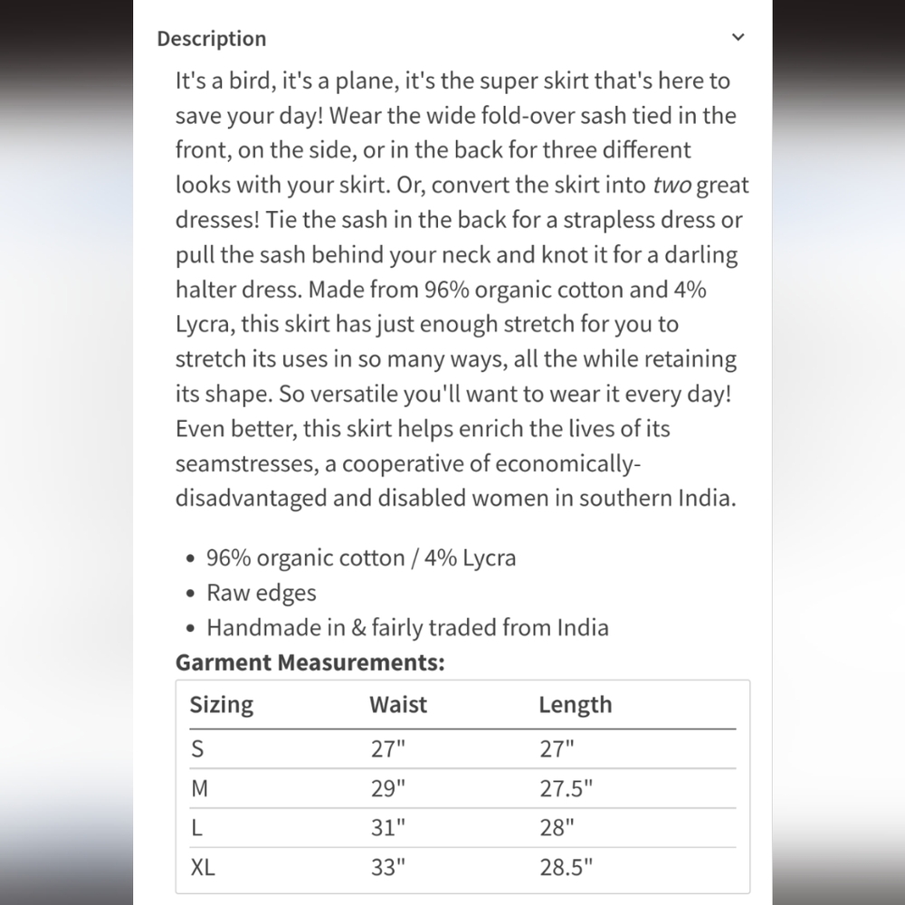 Multiway organic skirt or dress - Picture 6 of 6